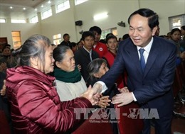 Chủ tịch nước Trần Đại Quang thăm chúc Tết tại Nghệ An 